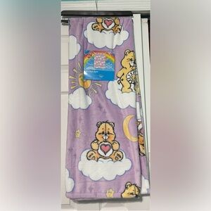 Care bear purple plush blanket throw